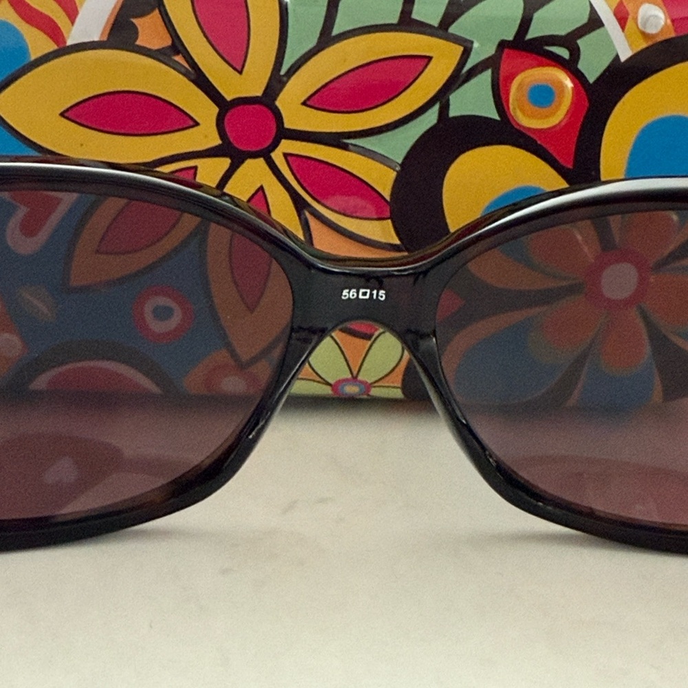 Brighton Black Sunglasses with Colorful Floral Case - Picture 11 of 14